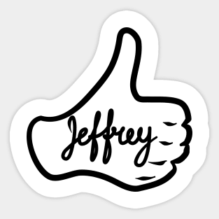 Men name Jeffrey Sticker